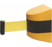 Retractable Yellow Crowd Control Barrier, 5m Wall-Mounted Safety Tape for Warehouse and Event Crowd Management, Durable and Easy to Install