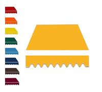 Retractable Yellow Patio Awning Fabric Replacement - 13x8ft Sun Shade Cover for Deck Door Window UV Protection Outdoor Canopy Weather-Resistant Canvas