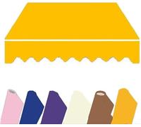 Retractable Yellow Patio Canopy Replacement Fabric with Valance for Market & Exterior Doors - 10x8ft (300x250cm) Weather-Resistant Sunshade Cover