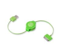 ReTrak EUIPODUSBGN Retractable USB 2.0 Charging Cable for iPad iPod iPhone Green