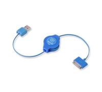 ReTrak Retractable Charging/Sync Cable euipodusb USB 2.0 for iPad/iPhone/iPod blue