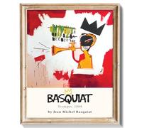 RETRART Basquiat Wall Art 8x10in Graffiti Canvas Print, Street Art Poster for Bedroom & Nursery Decor, Exhibition Poster Basquiat Print Unframed Urban Ar t, Pop A rt