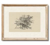 RETRART Vintage Tree Art Print Whimsical Woodland Forest Landscape Drawing, Cottagecore Farmhouse Wall Art, Tree Sketch Wall Decor for Home Rooms (8" x 10", Unframed)