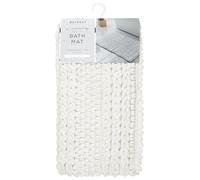 Retreat Knitted Bath Mat 50 X 80cm - White - Enhance Your Bathroom Decor With Retreat's Stunning Knitted Bath Mat - Plush With A Deep Pile For The Ultimate Underfoot Comfort - Dimensions: 50 X 80cm