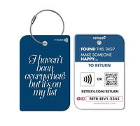 retreev™ Smart NFC & QR Code Luggage Tag: Secure Bag Retrieval, Identity Protection | Easy Setup | Supported by Airlines & Airports Worldwide - I haven't Been Everywhere