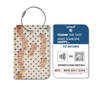 retreev™ Smart NFC & QR Code Luggage Tag: Secure Bag Retrieval, Identity Protection | Easy Setup | Supported by Airlines & Airports Worldwide - Scrabble