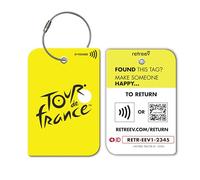retreev™ Smart NFC & QR Code Luggage Tag: Secure Bag Retrieval, Identity Protection | Easy Setup | Supported by Airlines & Airports Worldwide - Tour De France