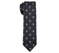 Retreez Animal Pattern Ties | Neckties for Men | Microfiber 2.4" Skinny Ties, Flamingo - Black, One size