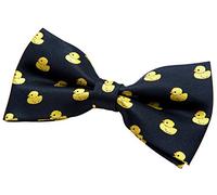 Retreez Classic Rubber Duck Woven Pre-tied Bow Tie (5") - Black