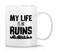 Retreez Funny Archaeologist Mug Gift Archaeology Life Is In Ruins 11 Oz Ceramic Coffee Mugs - Sarcasm Sarcastic Motivational Inspirational birthday gifts for teacher professor friend coworker him her