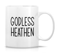 Retreez Funny Mug for Godless Heathen - 11 Oz Ceramic Coffee Cups for Atheists, Agnostics, Secular Humanists - Birthday Or Appreciation Gift for Non-Religious Individuals, Skeptics, and Freethinkers