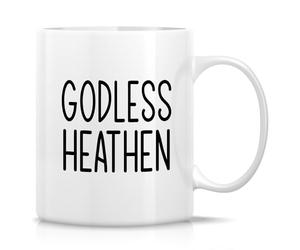 Retreez Funny Mug for Godless Heathen - 11 Oz Ceramic Coffee Cups for Atheists, Agnostics, Secular Humanists - Birthday Or Appreciation Gift for Non-Religious Individuals, Skeptics, and Freethinkers