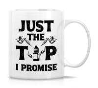 Retreez Funny Mug for Tattoo Artist - Just The Tip Mug - 11 Oz Ceramic Coffee or Tea Cup - Humorous Gift for Tattoo Enthusiasts, Inked Artists, Tattooist - Birthday, Appreciation Gift For Friends