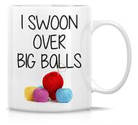 Retreez Funny Mug - I Swoon Over Big Balls Knit Knitting Crochet 11 Oz Ceramic Coffee Mugs - Funny, Sarcasm, Sarcastic, Inspirational birthday gift for friends, mom, mum, mama, mother, mother day gift