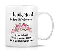 Retreez Funny Mug - Thank You Mother-in-law If I Had a different Mother In Law I Would Punch Her 11 Oz Ceramic Coffee Mugs - Funny, Sarcasm, Sarcastic birthday gift for mom, mama, mother day gift