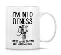 Retreez Funny Postal Worker Mug Gift I'm Into Fitness Mailbox Postman Mailman Post Office Worker 11 Oz Ceramic Coffee Mugs - Sarcastic Inspirational birthday gift for him her coworker friend dad mom