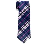 Retreez Stylish Tartan Plaid Check Woven Microfiber Boy's Tie (8-10 years) - Dark Grey