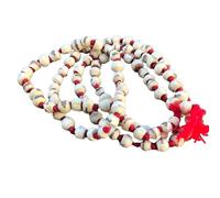 Retrend Design® Natural White Color 10Mm Round Beads Of Genuine Tulsi Japa Mala Handknotted Spcially For Krishna Jap Mantra Meditation/Chanting तुलसी माला 108 ओरिजनल Pure Tulsi Mala 108 Beads Original