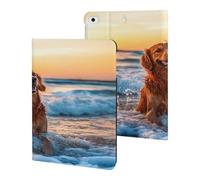 Retriever Dog Beach Sunset Compatible with iPad Protective Case ipad Mini 1/2/3/4/5 (7.9in)