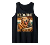 Retriever Dog My Co Pilot Has Four Paws Tank Top