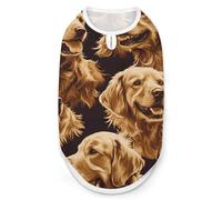 Retriever Dog Sticking Out Tongue Dog And Cat Clothes Pet Summer Sleeveless T Shirt Basic Vest S