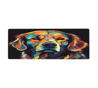 Retriever Has A Black Nose Mouse Pad In Big Extended Non-Slip Rubber Base Mousepad With Stitched Edges Gaming Pc Desktop Large Mouse Pad 11.8x31.5