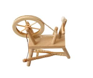 Retro 1/12 Dollhouse Spinning Wheel Model Dollhouse Historic Decoration and Miniature Scene Display Furniture