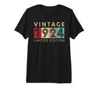 Retro 101 Year Old Vintage 1924 Limited Edition Birthday Premium T-Shirt