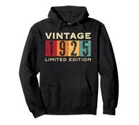 Retro 101 Year Old Vintage 1925 Limited Edition Birthday Pullover Hoodie