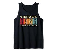 Retro 101 Year Old Vintage 1925 Limited Edition Birthday Tank Top