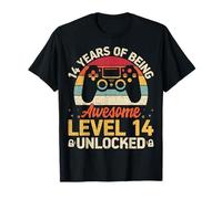 Retro 14 Years of Being Awesome Video Gamer 14th Birthday T-Shirt