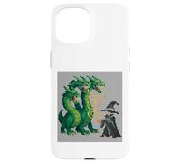 Retro 16-Bit Style Summoner Three-Headed Serpent Fantasy Case for iPhone 15