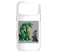 Retro 16-Bit Style Summoner Three-Headed Serpent Fantasy Case for iPhone 17 Pro Max