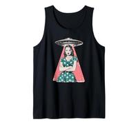 Retro 1950s UFO Abduction Woman Sci Fi Alien Tank Top