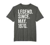 Retro 1970 Birthday Shirt May Born Legend Since 1970 T-Shirt