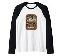 Retro 1974 Sardine Club Member Vintage Fish Can Raglan Baseball Tee
