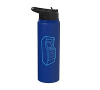 Retro 1980s Arcade Video Game Cabinet Coin-op Machine Stainless Steel Insulated Water Bottle