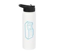 Retro 1980s Arcade Video Game Cabinet Coin-op Machine Stainless Steel Insulated Water Bottle
