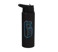 Retro 1980s Arcade Video Game Cabinet Coin-op Machine Stainless Steel Insulated Water Bottle