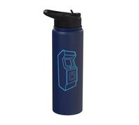 Retro 1980s Arcade Video Game Cabinet Coin-op Machine Stainless Steel Insulated Water Bottle