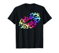 Retro 1980s Lipstick Kiss Leopard Gen X 80's Band Costume T-Shirt