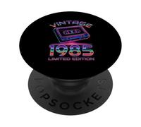 Retro 1985 40th Birthday 40yr Old for Him Vintage Tape Mens PopSockets Adhesive PopGrip