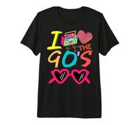 Retro 1990's 90's I Love The Nineties Vintage Music Lover Premium T-Shirt