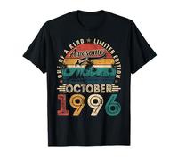 Retro 29 Year Old Vintage October 1996 29th Birthday Men Boy T-Shirt