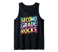Retro 2nd Grade Rocks Last Day Cutest Bees Teacher Choir End Tank Top