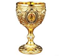 Retro 30ml Vintage Metal Cup for Champagne Serving Tableware Decor Garnish Container and Condiment Presentation (Gold)