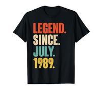 Retro 37 Years Old Legend Since July 1989 37th Birthday T-Shirt