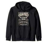 Retro 39th Birthday Gifts for Men 39 Year Old October 1986 Zip Hoodie