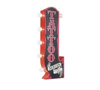 Retro 3D Tattoo Artist Parlor Marquee LED Light Arrow Sign Bar Pub Man Cave Decor Wall Art