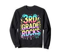 Retro 3RD GRADE ROCKS Last Day Future Heroes Teacher Year Sweatshirt
